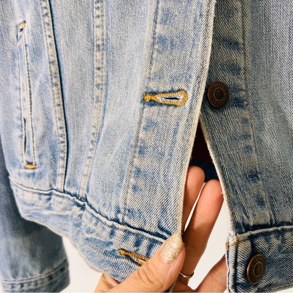Custom Denim Jacket Citrus Fruit Beaded One of Kind Levi’s Jacket Large - Picture 15 of 16